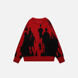 Knitted Shadow Graphic Sweater