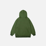 Embroidered Letters Solid Hoodie