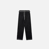 Washed Women's Cross Patch Black Jeans