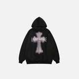 Loose Zip-up Cross Hoodie