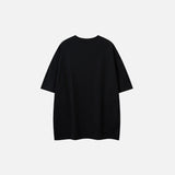 Back view of the black Bear Essence T-shirt in a gray background
