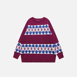 Plaid Jacquard Loose Sweater