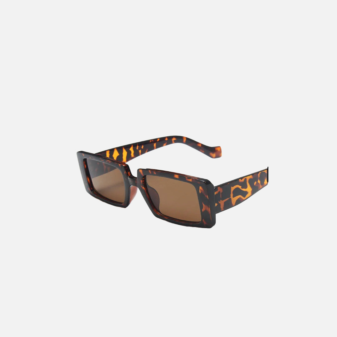 Rectangular Thic Frame Sunglasses