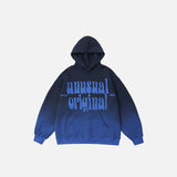 Loose Gradient Letter Print Hoodie