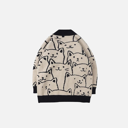 Knitted Cats Sweater