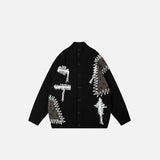 Loose Embroidery Knitted Sweater