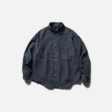 Casual Striped Seersucker Long Sleeve Shirt