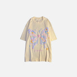 Loose Butterfly Print Oversized T-shirt