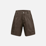 Big Pocket Patchwork Vintage Loose Shorts