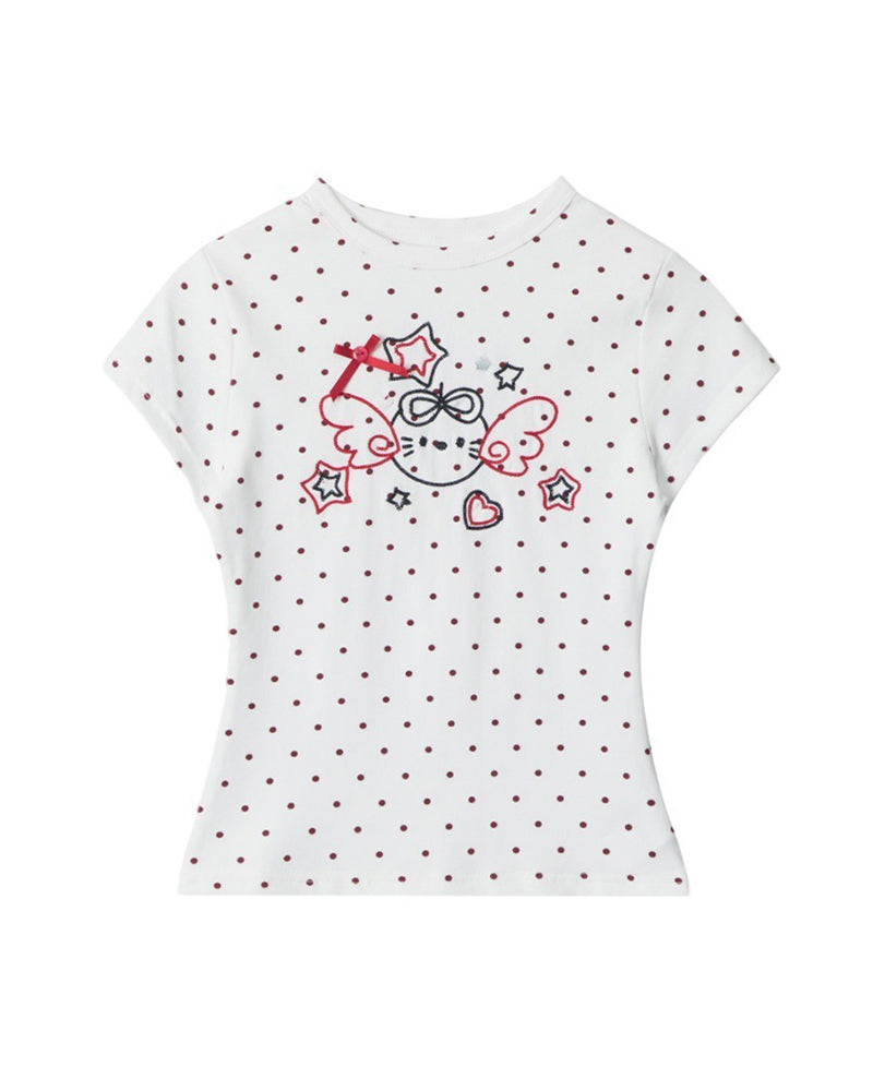 Sweet Polka Dot Graphic Tee
