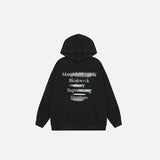 Solid Color Letter Print Hoodie