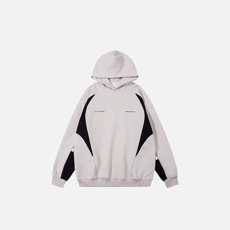 Splicing Color Oversized Sport Hoodie
