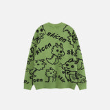 Dragon Graphic Printed Sweater
