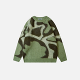 Y2K Durable Retro Abstract Pattern Knitted Sweater