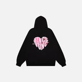 Color Block Heart Shaped Hoodie
