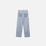 Butterfly Patch Embroidered Wide Leg Jeans