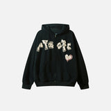 Sticky Heart Zip-up Hoodie