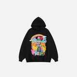 Cartoon Graphic Rainbow Loose Hoodie
