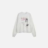 Front view of the gray Relentless Vision Sweatshirt in a gray background
