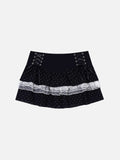 Polka Dot Lace Ruffle Skirt
