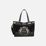 Front view of the black Boho Chic Shoulder Bag