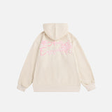 Color Tearing Oversized Rib Hoodie