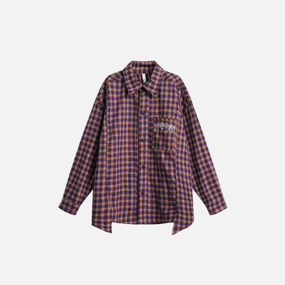 Elegant Long Sleeve Plaid Shirt