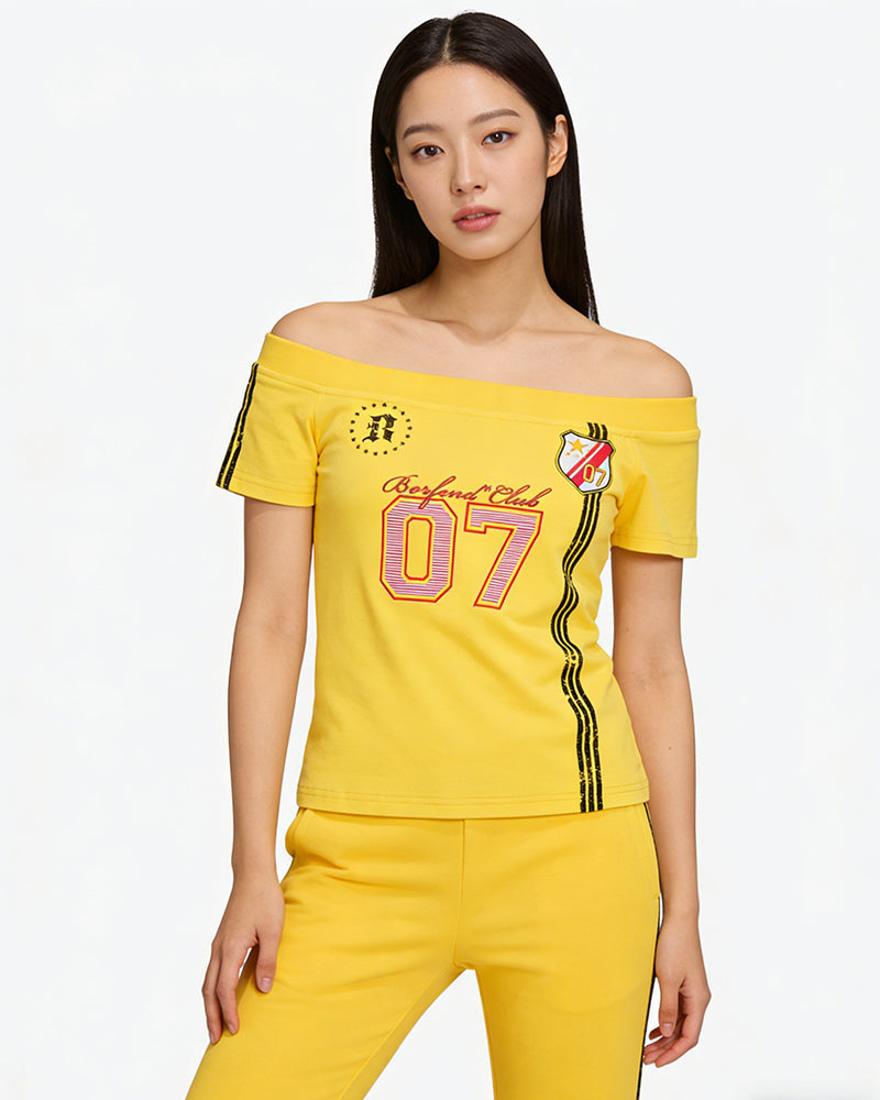 Vintage Off-Shoulder Sport Tee