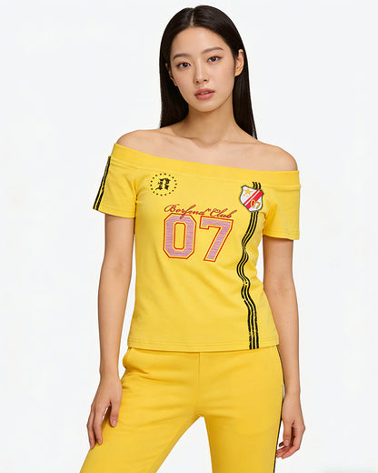 Vintage Off-Shoulder Sport Tee