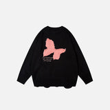 Butterfly Embroidery Loose Sweater