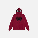 Y2K Zip-up Spider Mask Hoodie
