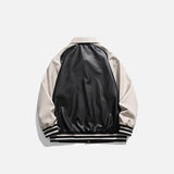 Oversized Leather Varsity Jacket