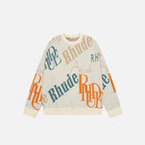 Letter Print Retro Sweater