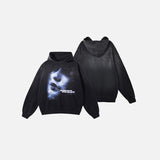 Retro Washed Black Hoodie