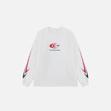 Front view of the white Urban Wave Performance T-shirt in a gray background