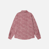 Woven Plaid Long Sleeved T-Shirt