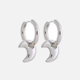 Geometric Charm Hoop Earring