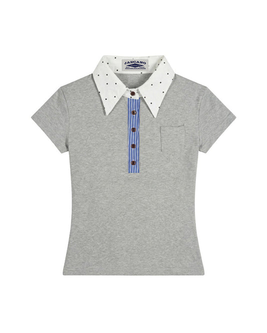 Contrast Collar Fitted Polo Tee