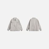Long Zip-up Denim Jacket