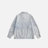 Ripped Denim Pattern Jacket