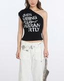 One-Shoulder Fitted Tank Top