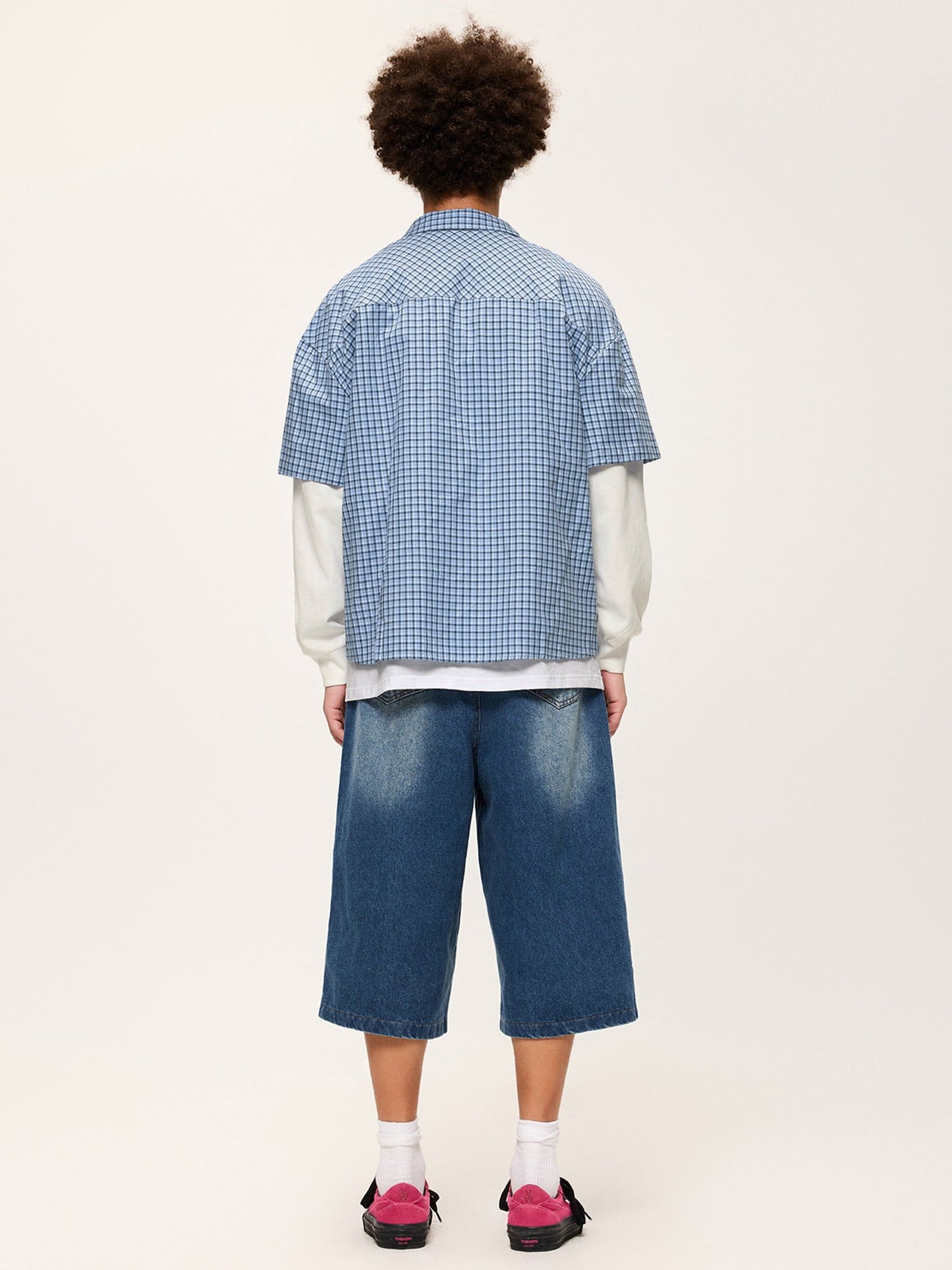 Plaid Layered Long Sleeve Shirt