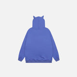 Monster Face Oversized Zip-up Hoodie