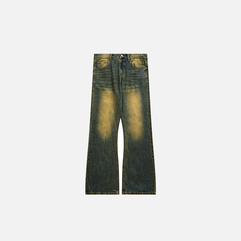 Vintage Washed Flare Denim Pants