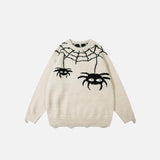 Spider Embroidery Oversized Sweater