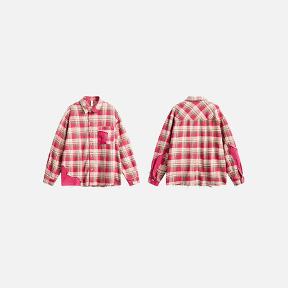 Plaid Reversible Long Sleeve Shirt