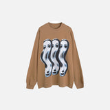 Oversized Abstract Graphic Print T-Shirt