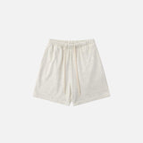 Front view of the Gray Loose Basketball Sports Shorts in a gray background 