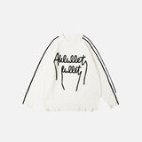 Letter Ripped Sweater