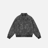 Star Graphic Embroidery Varsity Jacket
